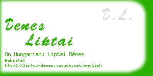 denes liptai business card